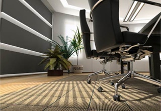 Teppichreinigung im Büro